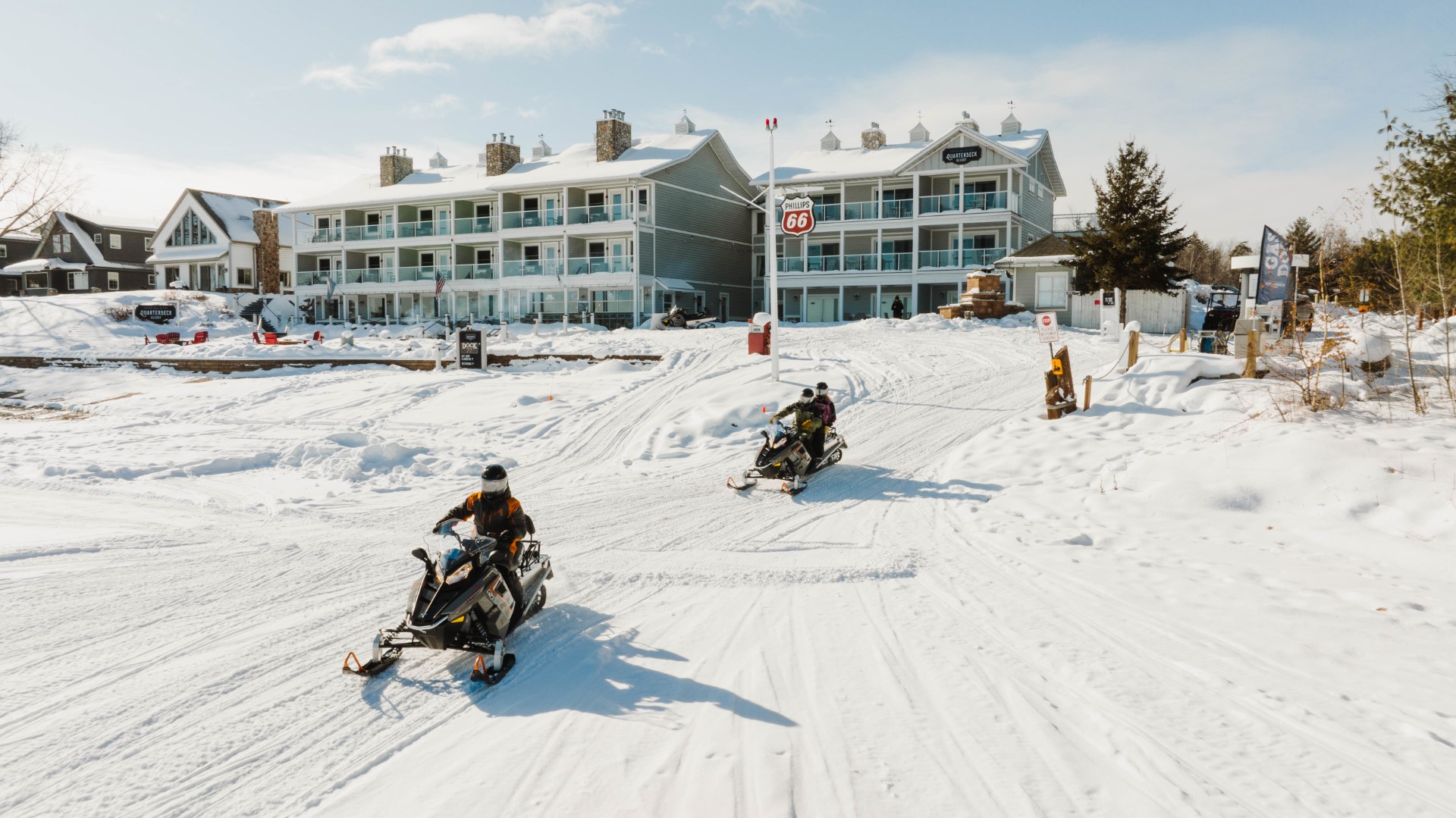 Minnesota Snowmobile Adventures at Quarterdeck Resort in Nisswa, MN